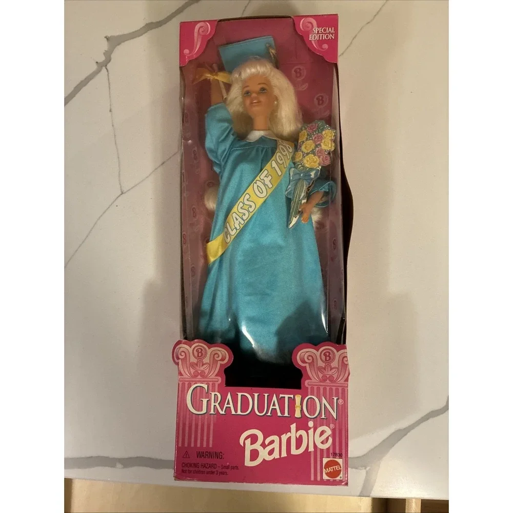 Mattel VTG Class of 1998 Graduation Barbie Doll Blue Gown New In Damaged Box